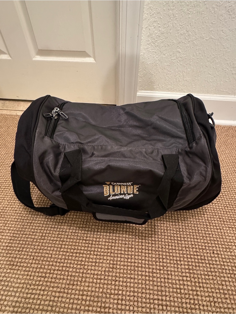 Vintage Nike Guinness Blonde Gray Duffel Bag - Travel Gym Bag